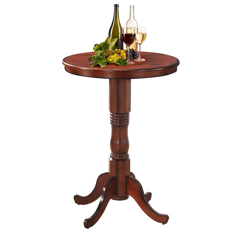 42 Pub Bar Round Table Chess Table Bistro Vintage W/Checker Top - See Details