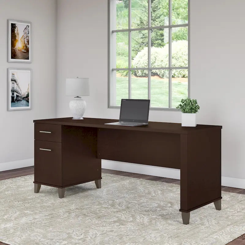 72W Office Desk with Storage Drawers