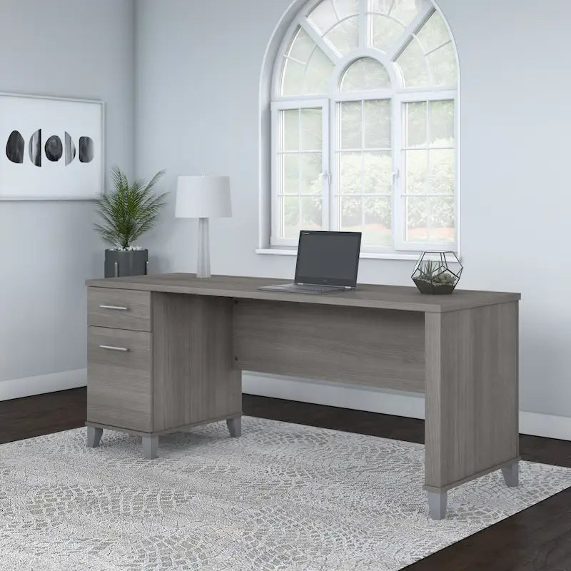 72W Office Desk with Storage Drawers