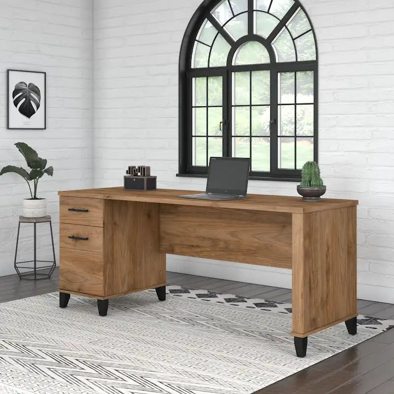 72W Office Desk with Storage Drawers