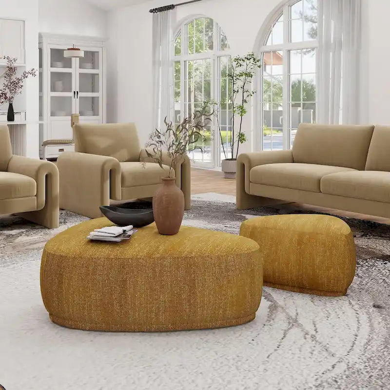 26 Rounded Triangle Cocktail Ottoman